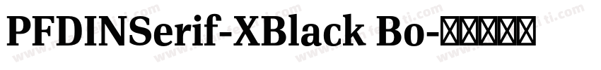 PFDINSerif-XBlack Bo字体转换